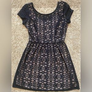Speechless short sleeve black lace dress, size 11